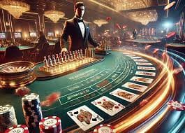 depo77 login live-dealer blackjack table with multiple players